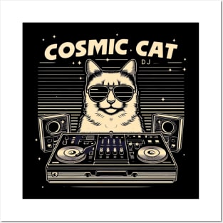 Cosmic Cat DJ design Posters and Art